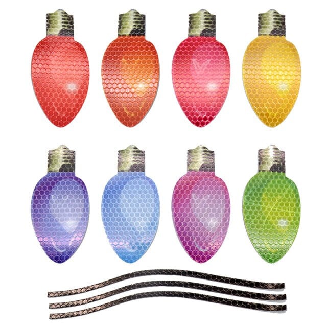 Set 8 Magneti Reflectorizanti de Craciun pentru Masina