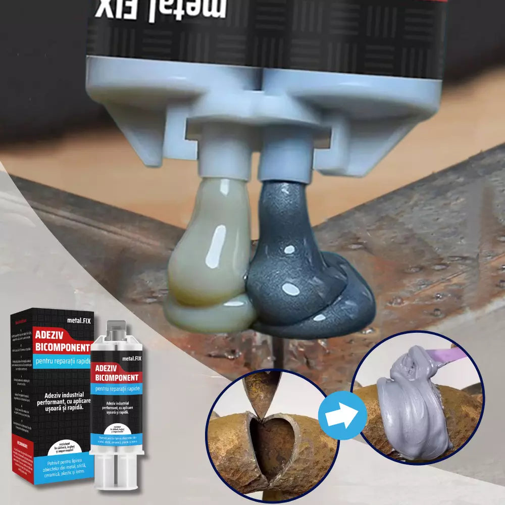 Adeziv bicomponent pentru reparatii rapide - Metal.Fix®️