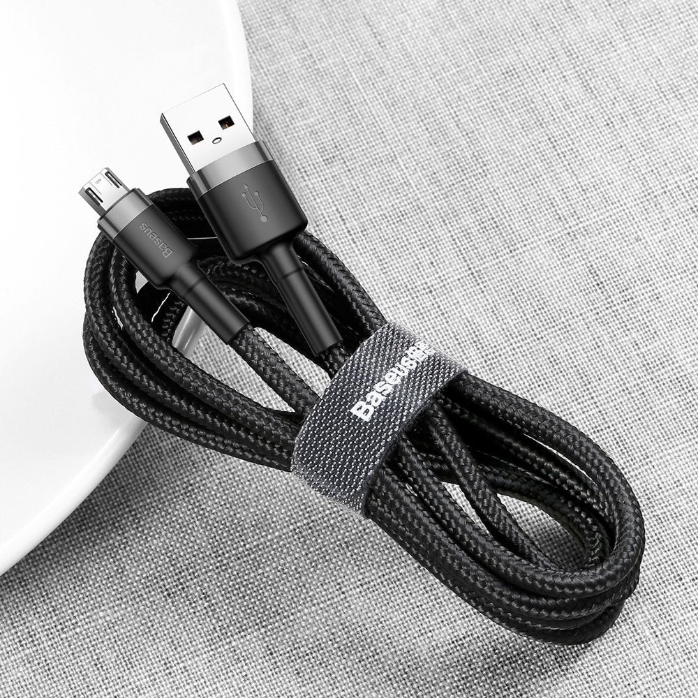 Cablu ultra-lung USB / micro USB cu impletitura de nylon Baseus Cafule 2A 3M