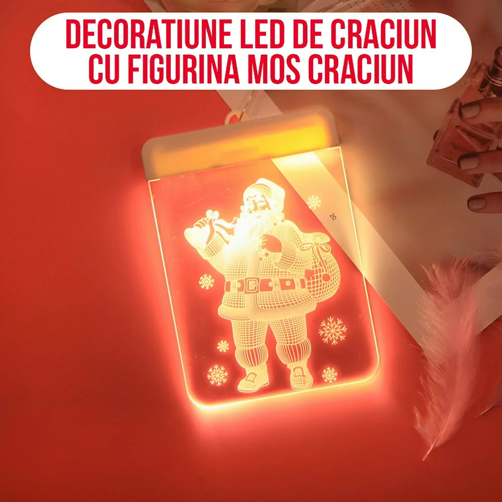 Decoratiune LED de Craciun cu figurina