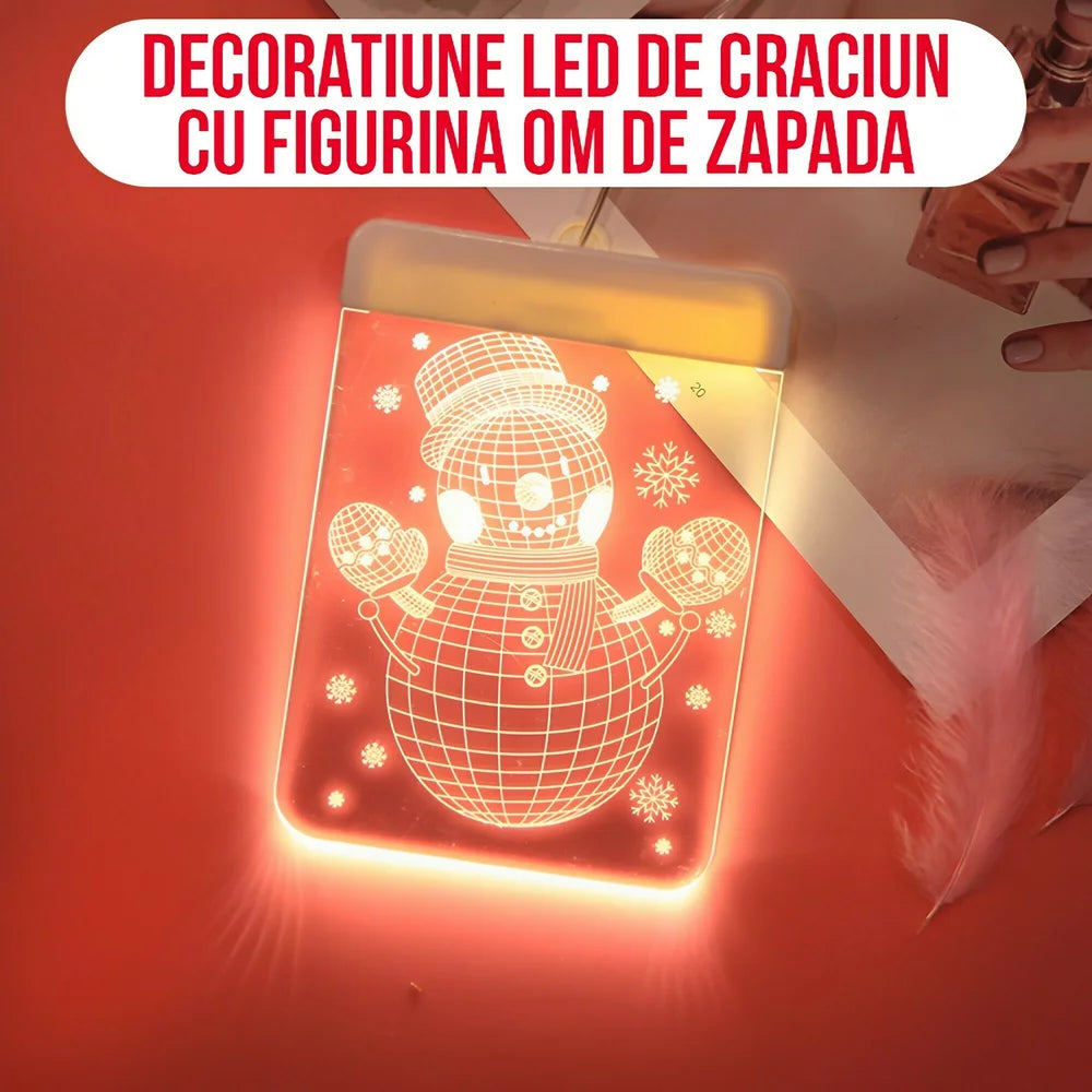 Decoratiune LED de Craciun cu figurina