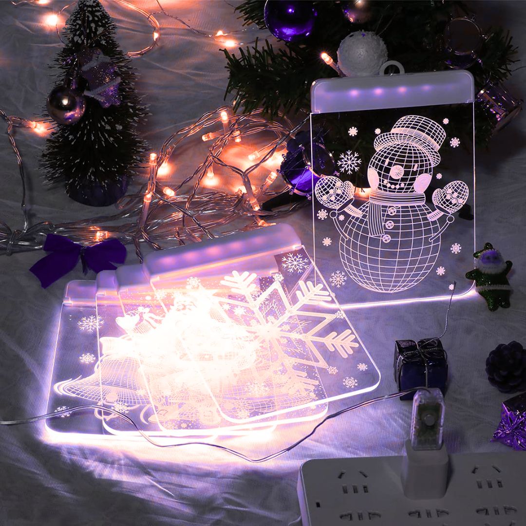 Instalatie de Craciun tip Perdea cu figurine LED color, 1.5m