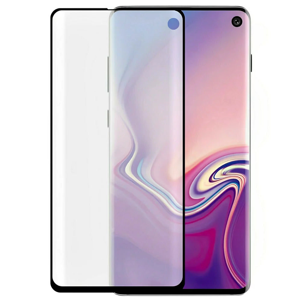 Folie de sticla cu recunoastere a amprentelor digitale si margini negre pentru Samsung