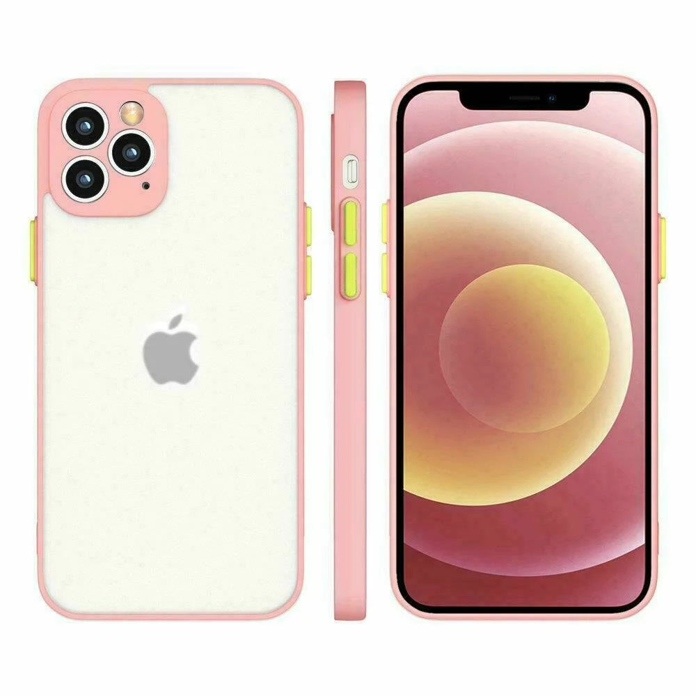 Husa Mily Case din silicon flexibil transparent si bumper colorat