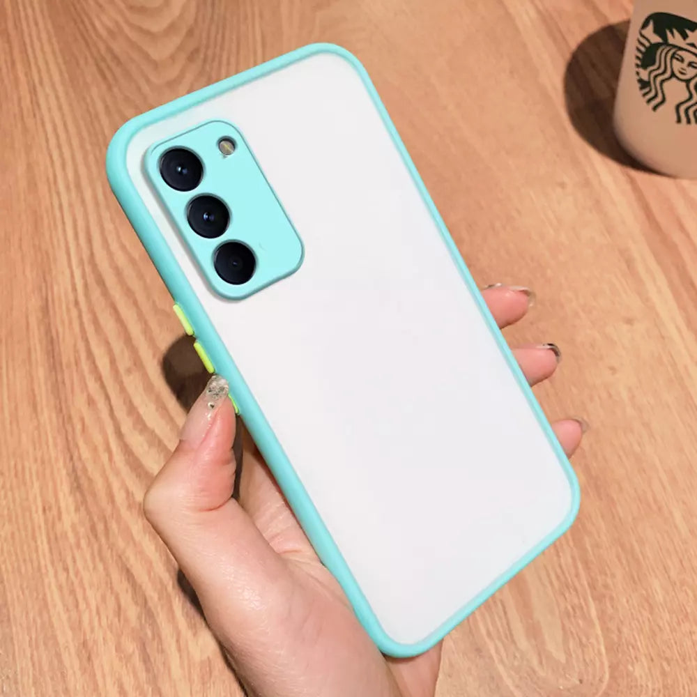 Husa Mily Case din silicon flexibil transparent si bumper colorat
