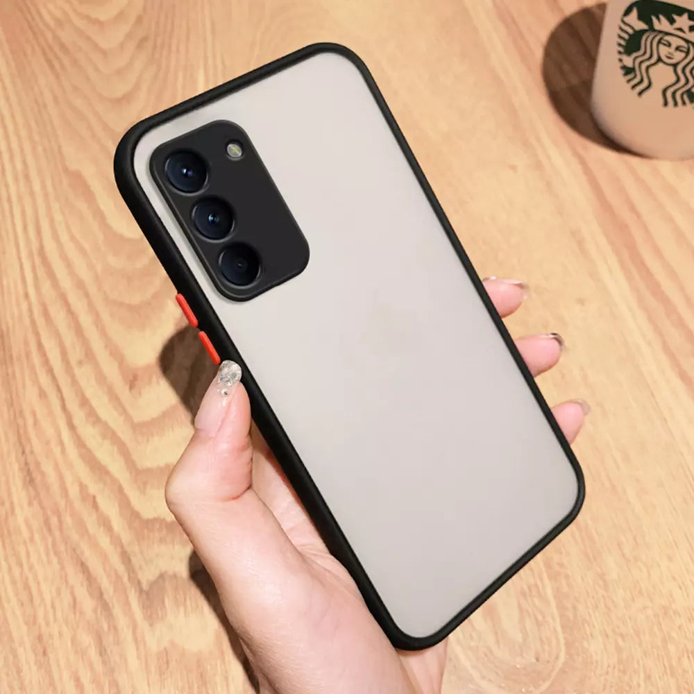 Husa Mily Case din silicon flexibil transparent si bumper colorat