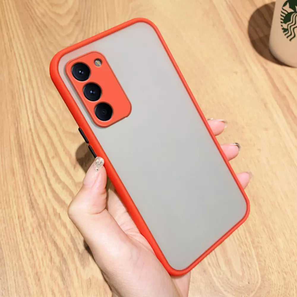 Husa Mily Case din silicon flexibil transparent si bumper colorat