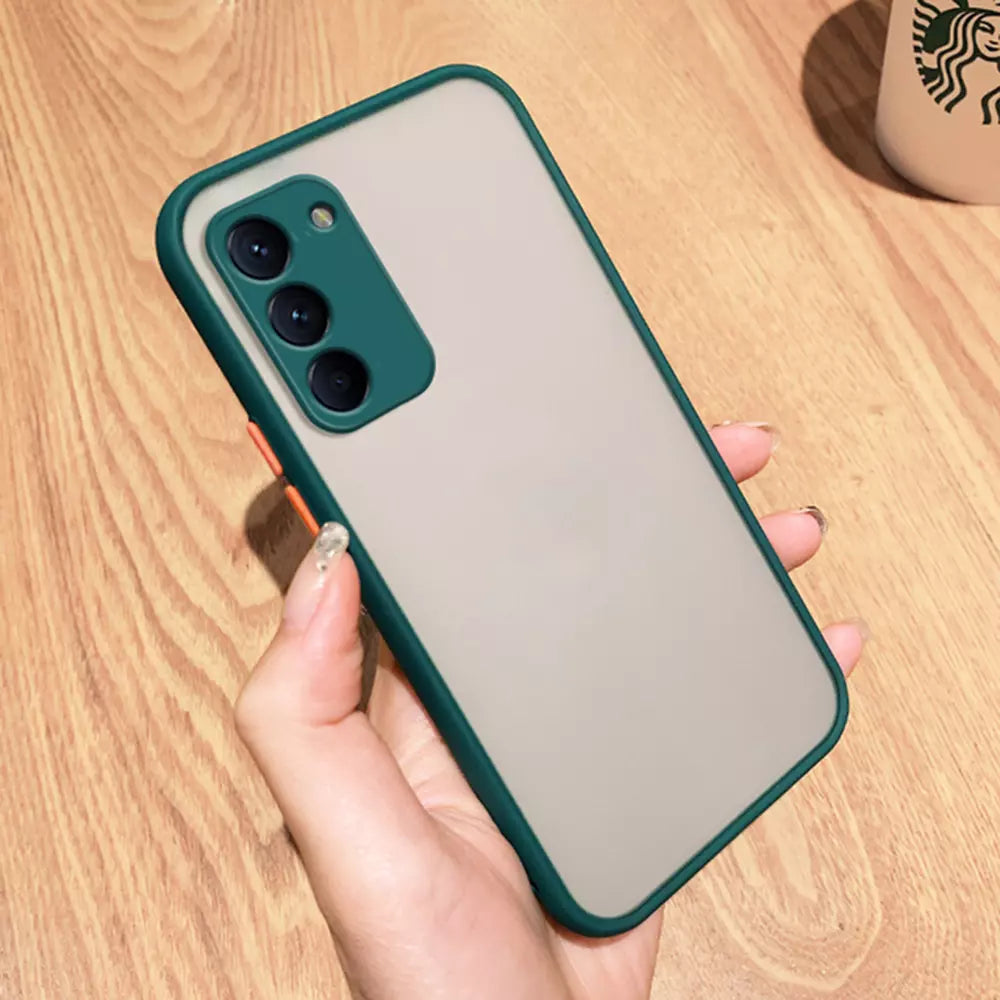 Husa Mily Case din silicon flexibil transparent si bumper colorat