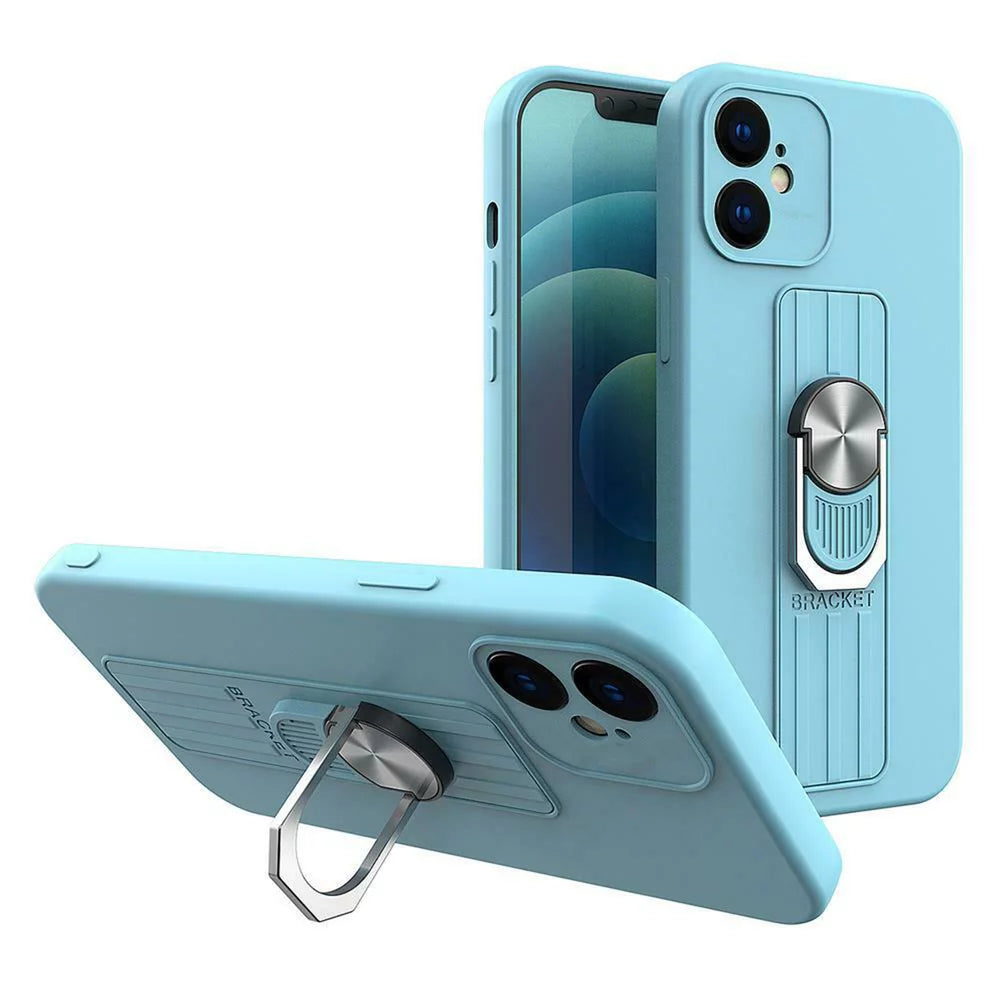 Husa Ring Silicone Case cu functie stand