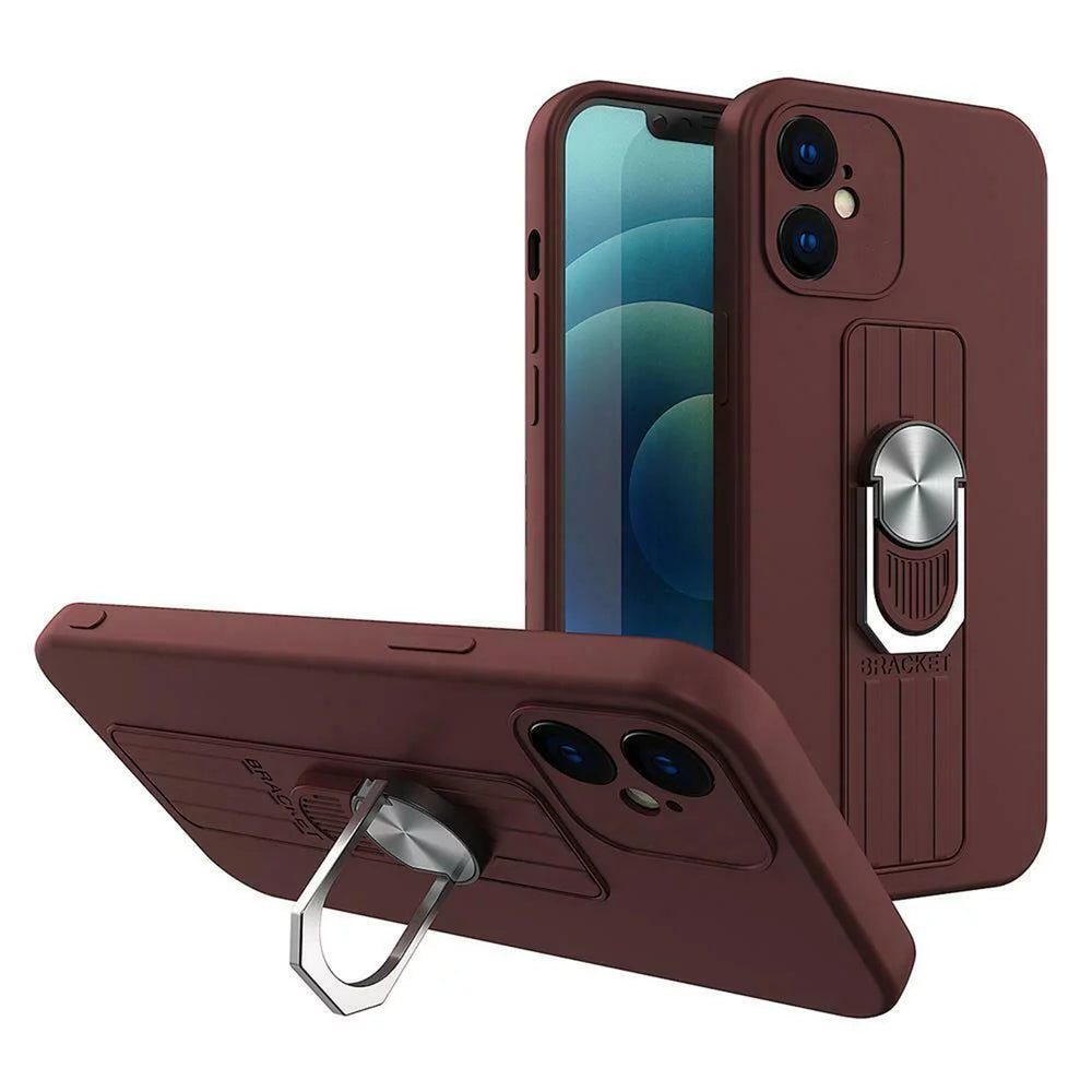 Husa Ring Silicone Case cu functie stand