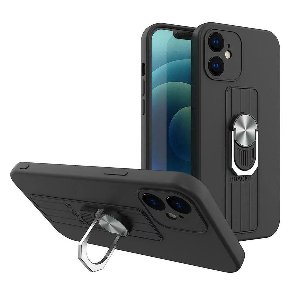 Husa Ring Silicone Case cu functie stand