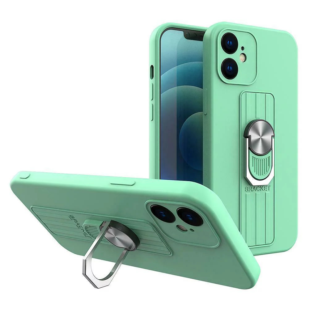 Husa Ring Silicone Case cu functie stand