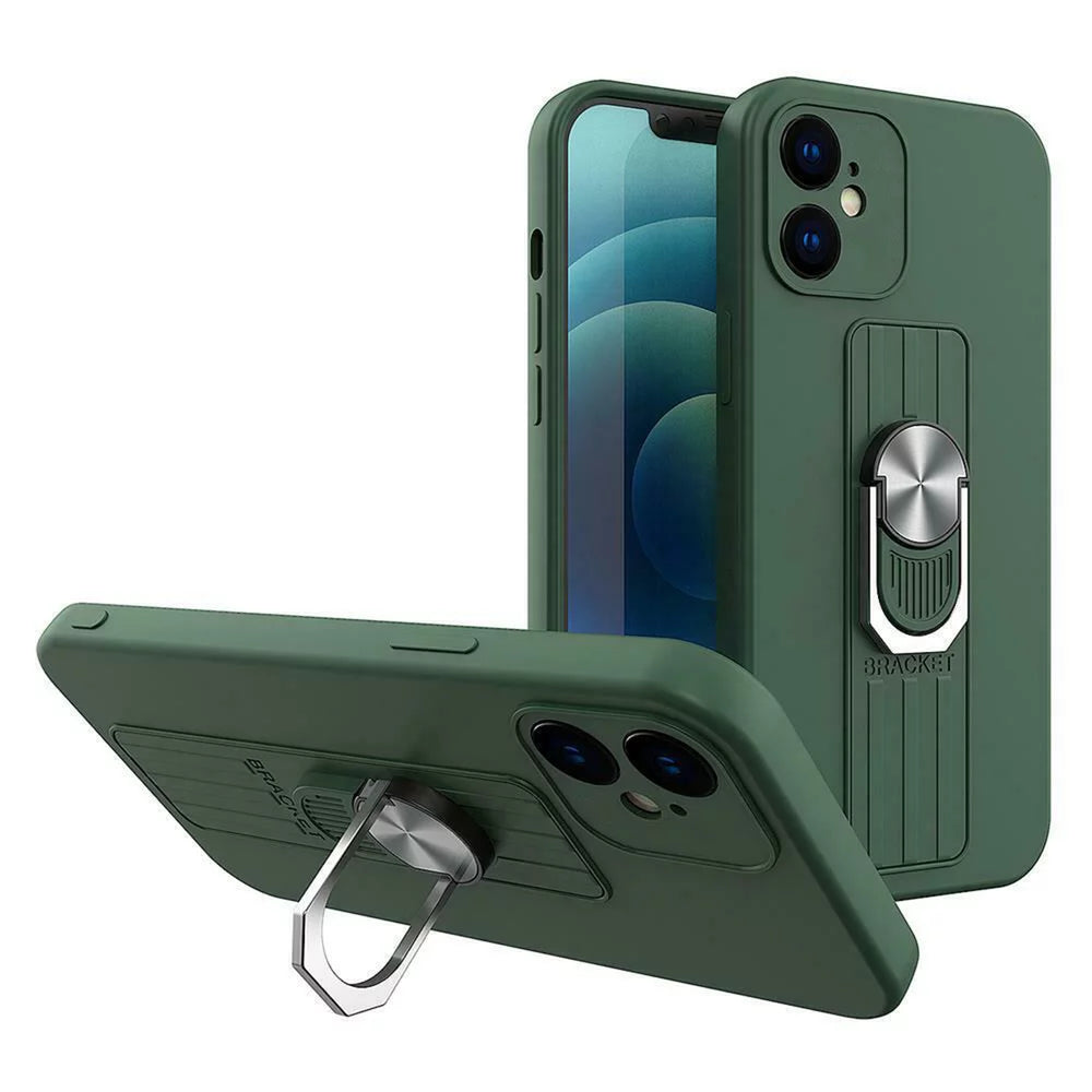 Husa Ring Silicone Case cu functie stand