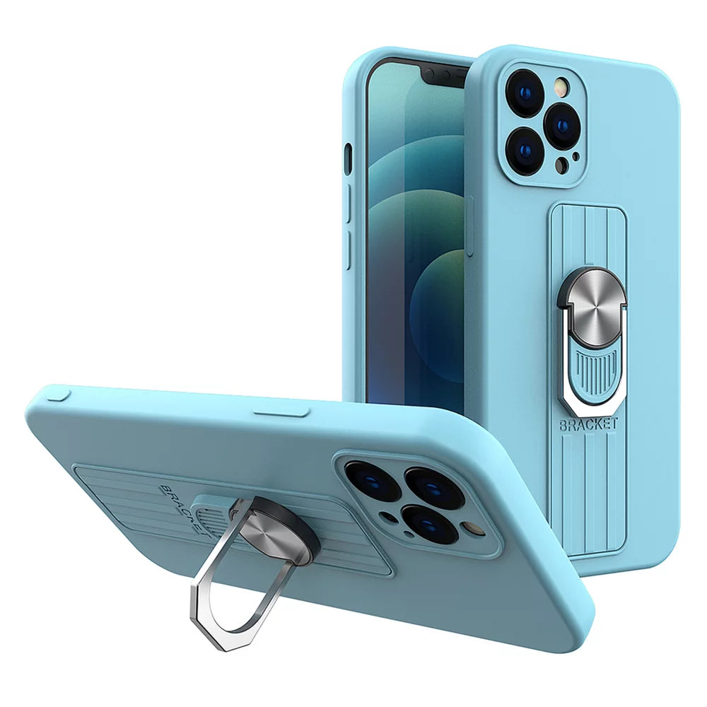 Husa Ring Silicone Case cu functie stand