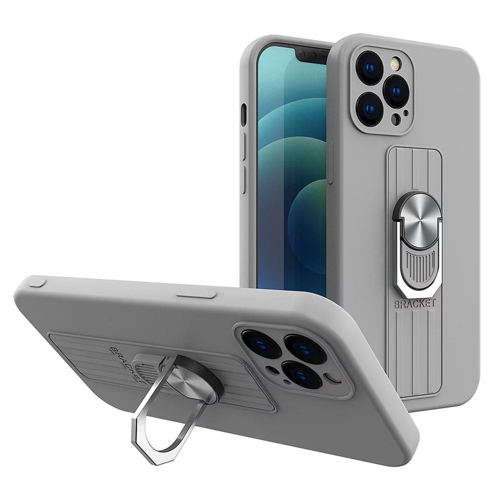 Husa Ring Silicone Case cu functie stand