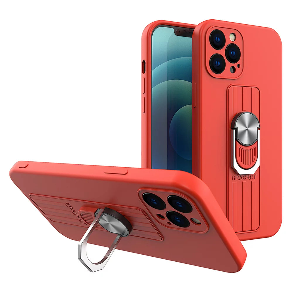 Husa Ring Silicone Case cu functie stand