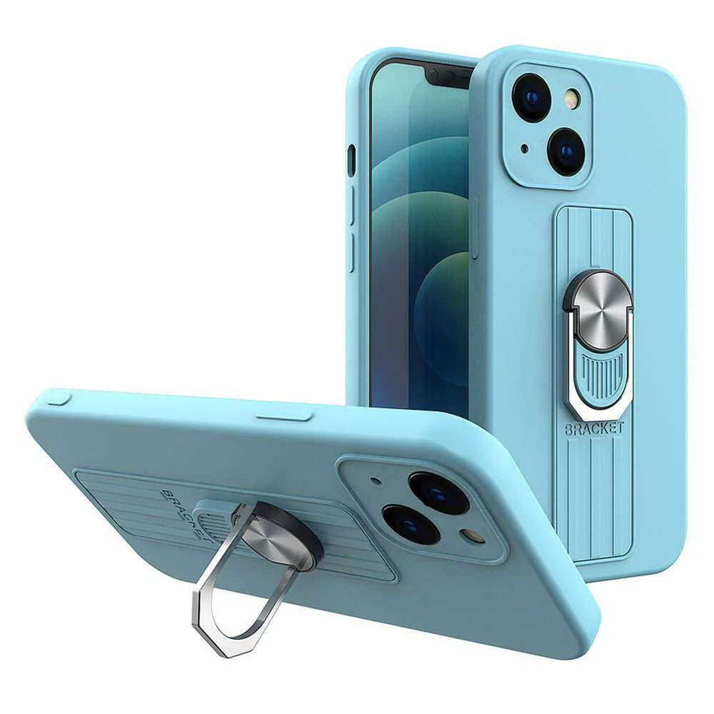 Husa Ring Silicone Case cu functie stand