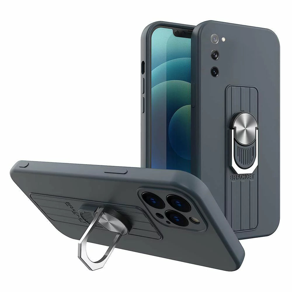 Husa Ring Silicone Case cu functie stand