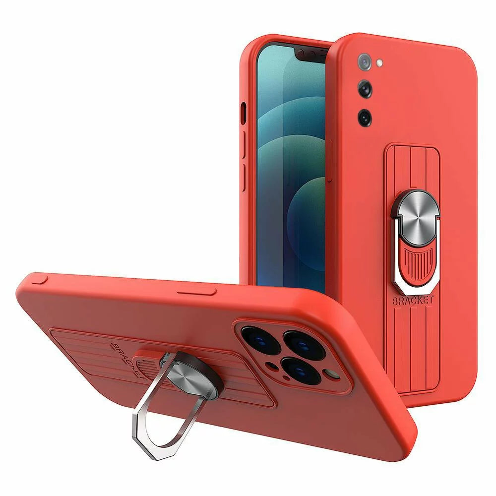 Husa Ring Silicone Case cu functie stand