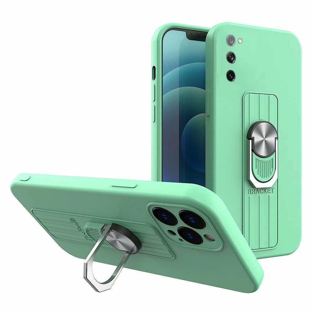 Husa Ring Silicone Case cu functie stand