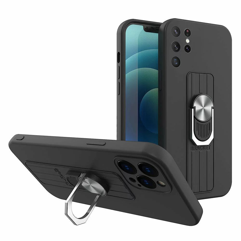 Husa Ring Silicone Case cu functie stand