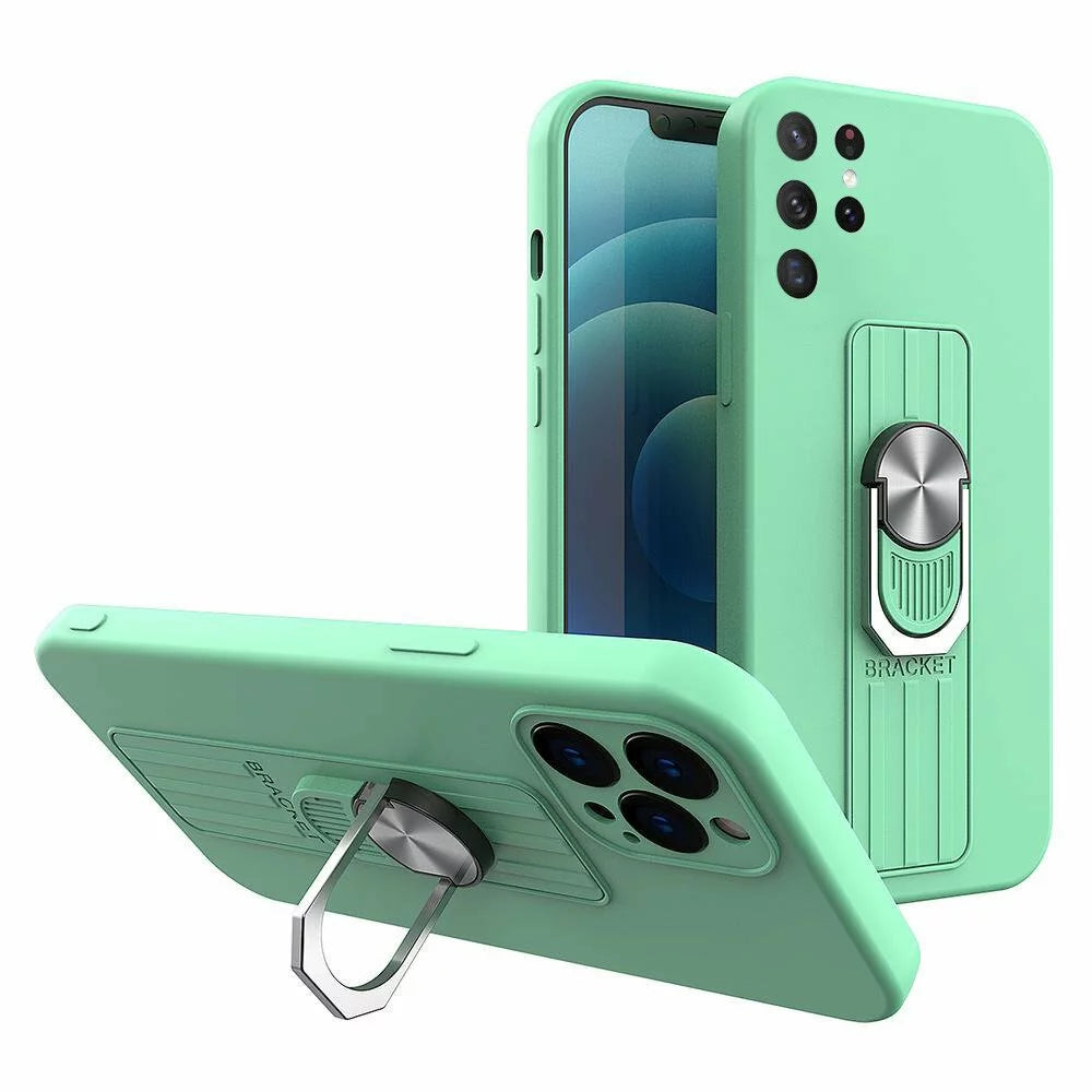 Husa Ring Silicone Case cu functie stand