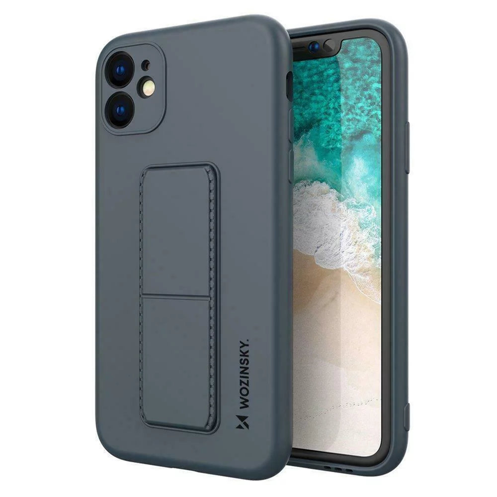 Husa Wozinsky din silicon flexibil cu functie stand pentru iPhone