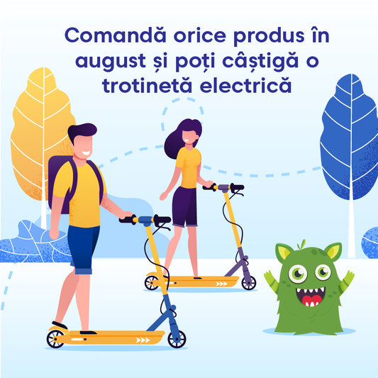 Cumpără în luna august și Câștigi o trotinetă electrică! Regulament Concurs!