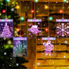 Instalatie de Craciun tip Perdea cu figurine LED color, 1.5m