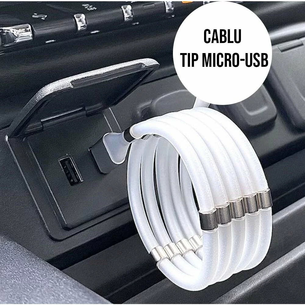 Cablu de incarcare tip Micro-USB SuperCalla cu magneti