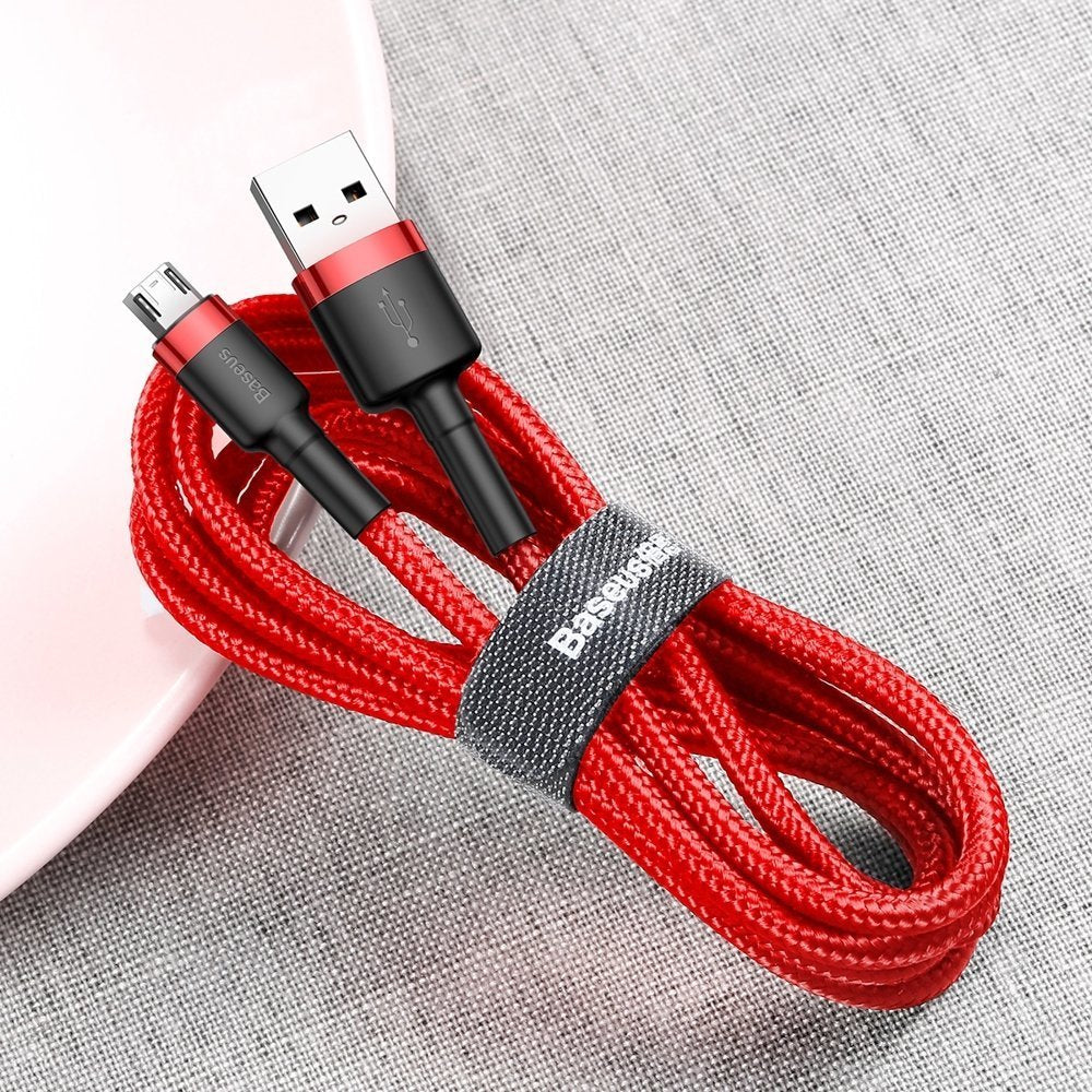 Cablu ultra-lung USB / micro USB cu impletitura de nylon Baseus Cafule 2A 3M