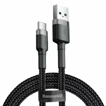 Cablu ultra-lung USB / USB Tip C cu impletitura de nylon Baseus Cafule QC3.0 2A 3M