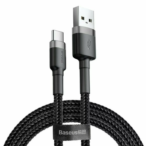 Cablu ultra-lung USB / USB Tip C cu impletitura de nylon Baseus Cafule QC3.0 2A 3M