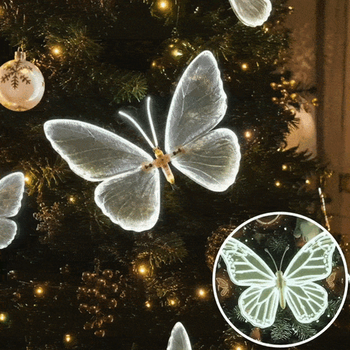 Fluture LED Luminos cu Aripi in Miscare pentru Brad
