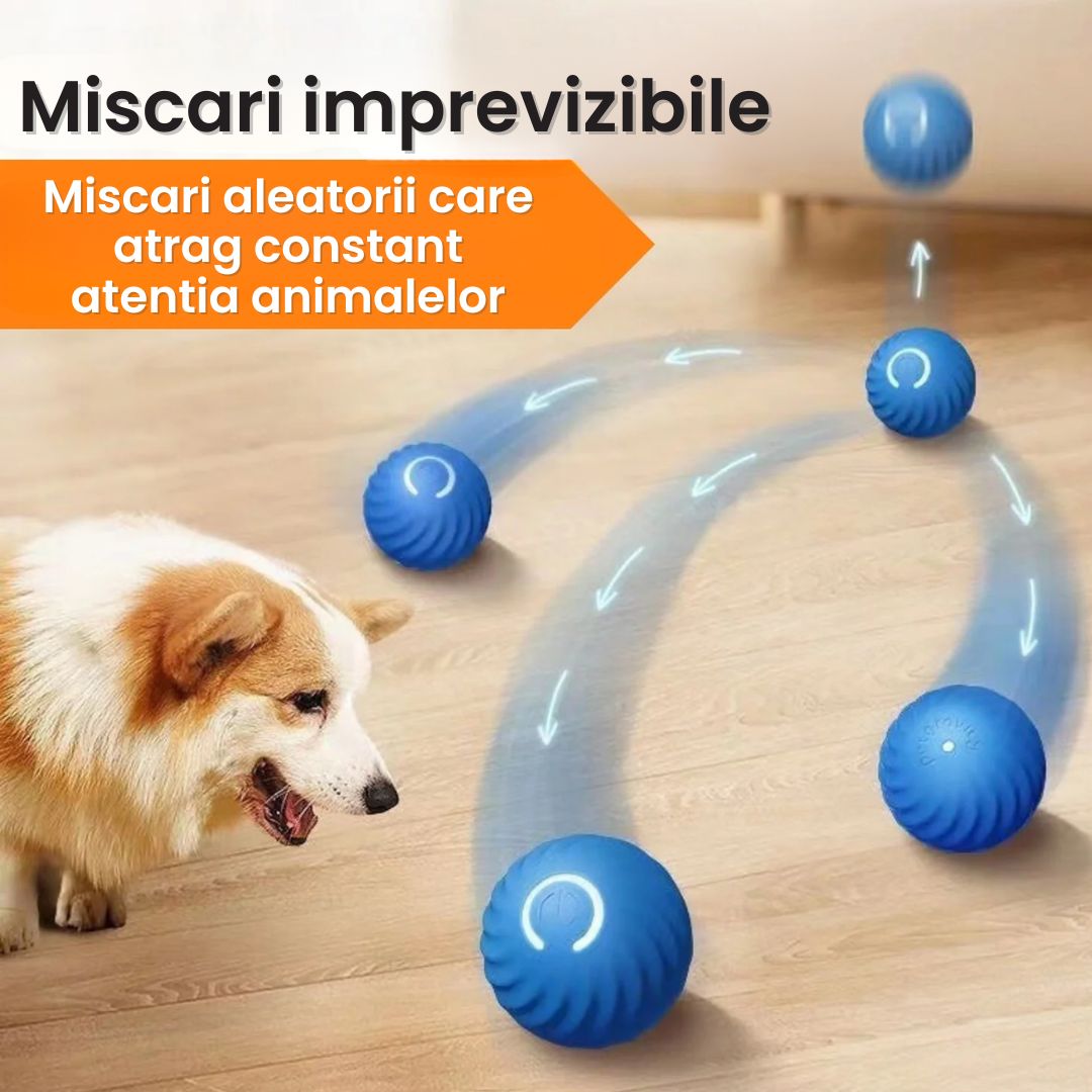 Minge Interactiva cu Senzor de Miscare pentru Caini si Pisici
