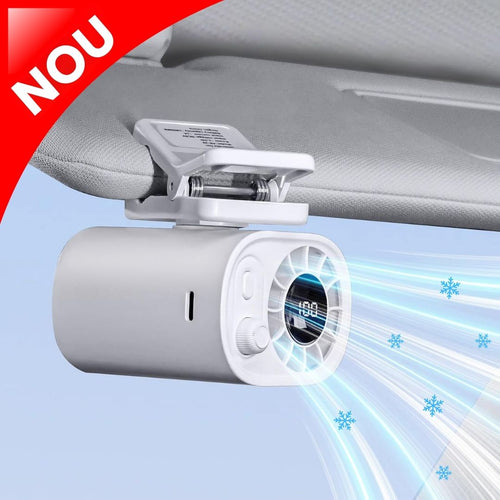 Mini Ventilator Portabil cu Clip 360° si Ecran LED