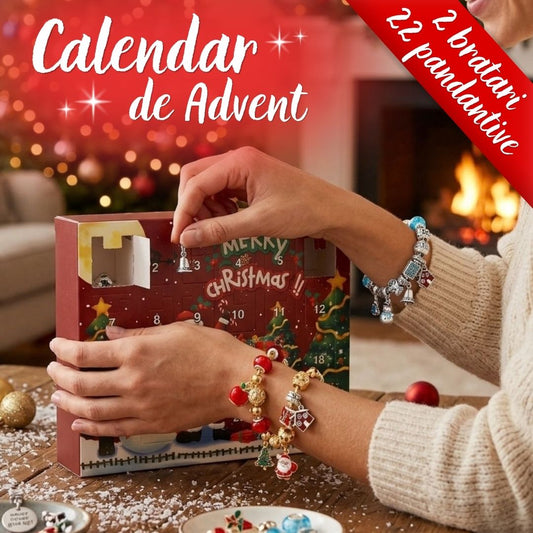 Calendar de Advent cu 2 Bratari si 22 Pandantive