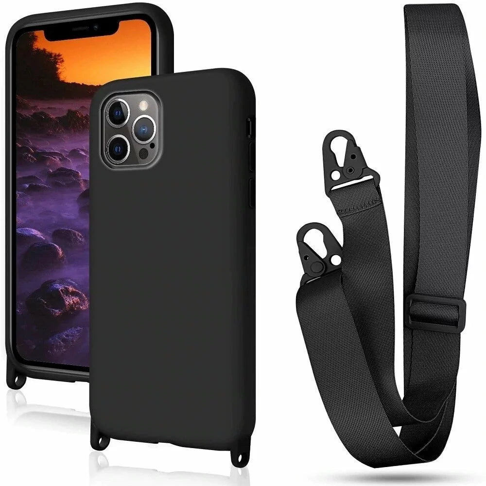 Husa din silicon cu snur textil