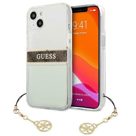 Husa Guess 4G Charms Design Collection transparenta pentru iPhone
