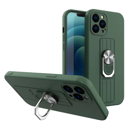 Husa Ring Silicone Case cu functie stand