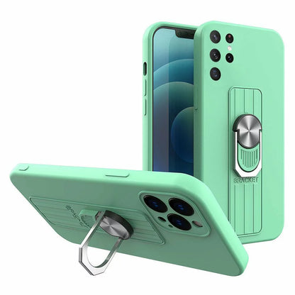 Husa Ring Silicone Case cu functie stand