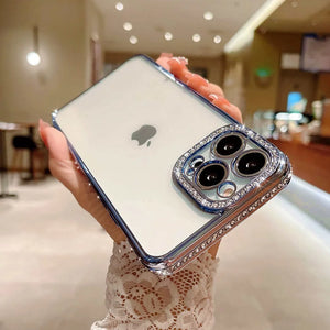 Husa transparenta Luxury Diamond Glitter pentru iPhone