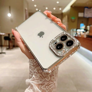 Husa transparenta Luxury Diamond Glitter pentru iPhone