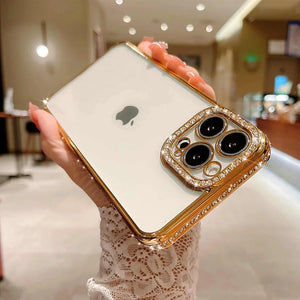 Husa transparenta Luxury Diamond Glitter pentru iPhone