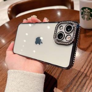 Husa transparenta Luxury Diamond Glitter pentru iPhone