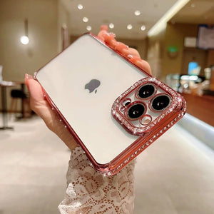 Husa transparenta Luxury Diamond Glitter pentru iPhone