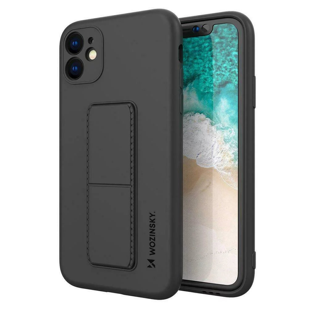 Husa Wozinsky din silicon flexibil cu functie stand pentru iPhone