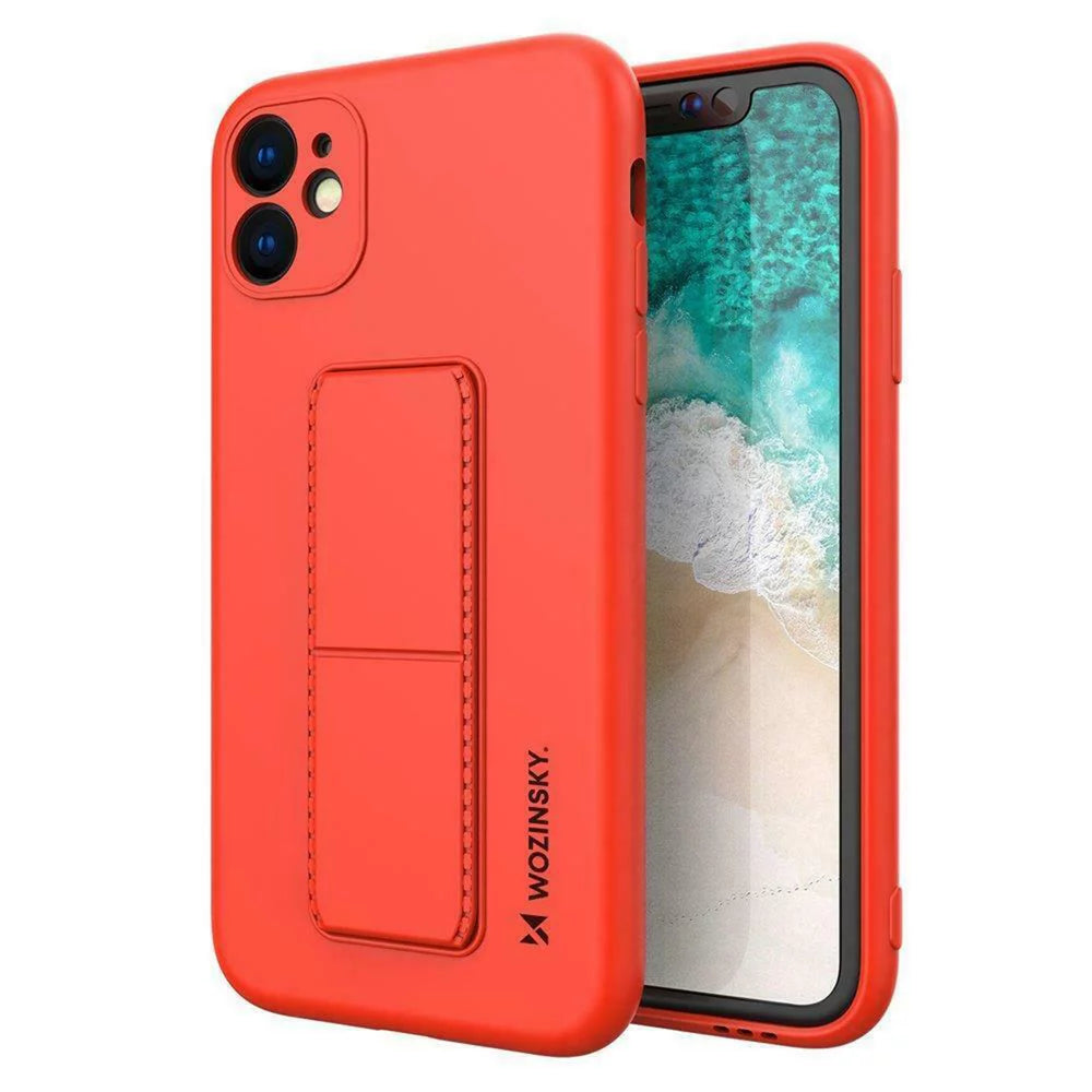 Husa Wozinsky din silicon flexibil cu functie stand pentru iPhone