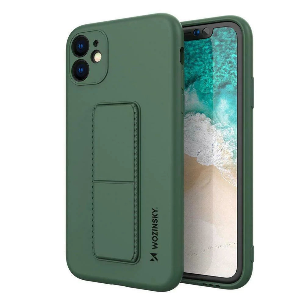 Husa Wozinsky din silicon flexibil cu functie stand pentru iPhone