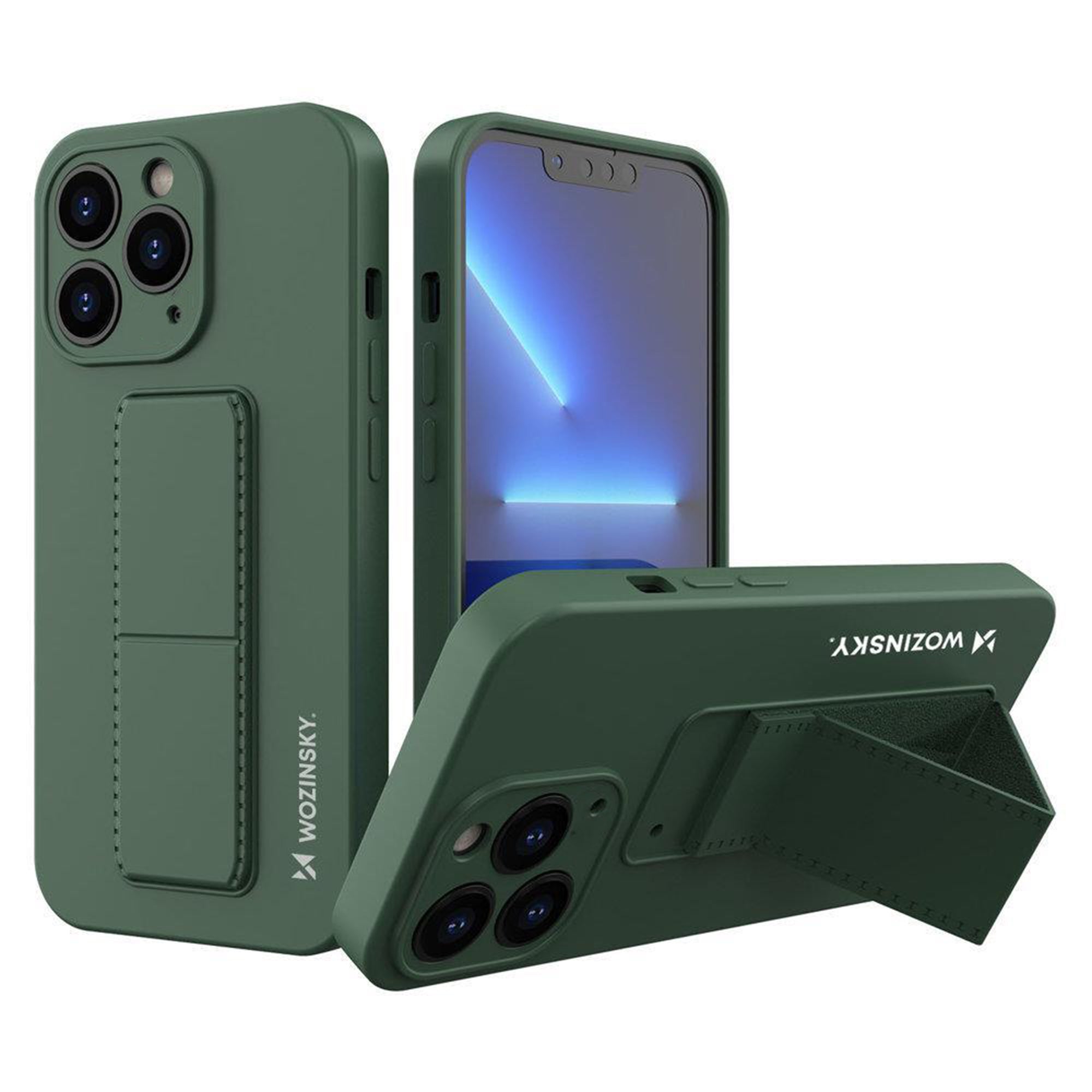 Husa Wozinsky din silicon flexibil cu functie stand pentru iPhone